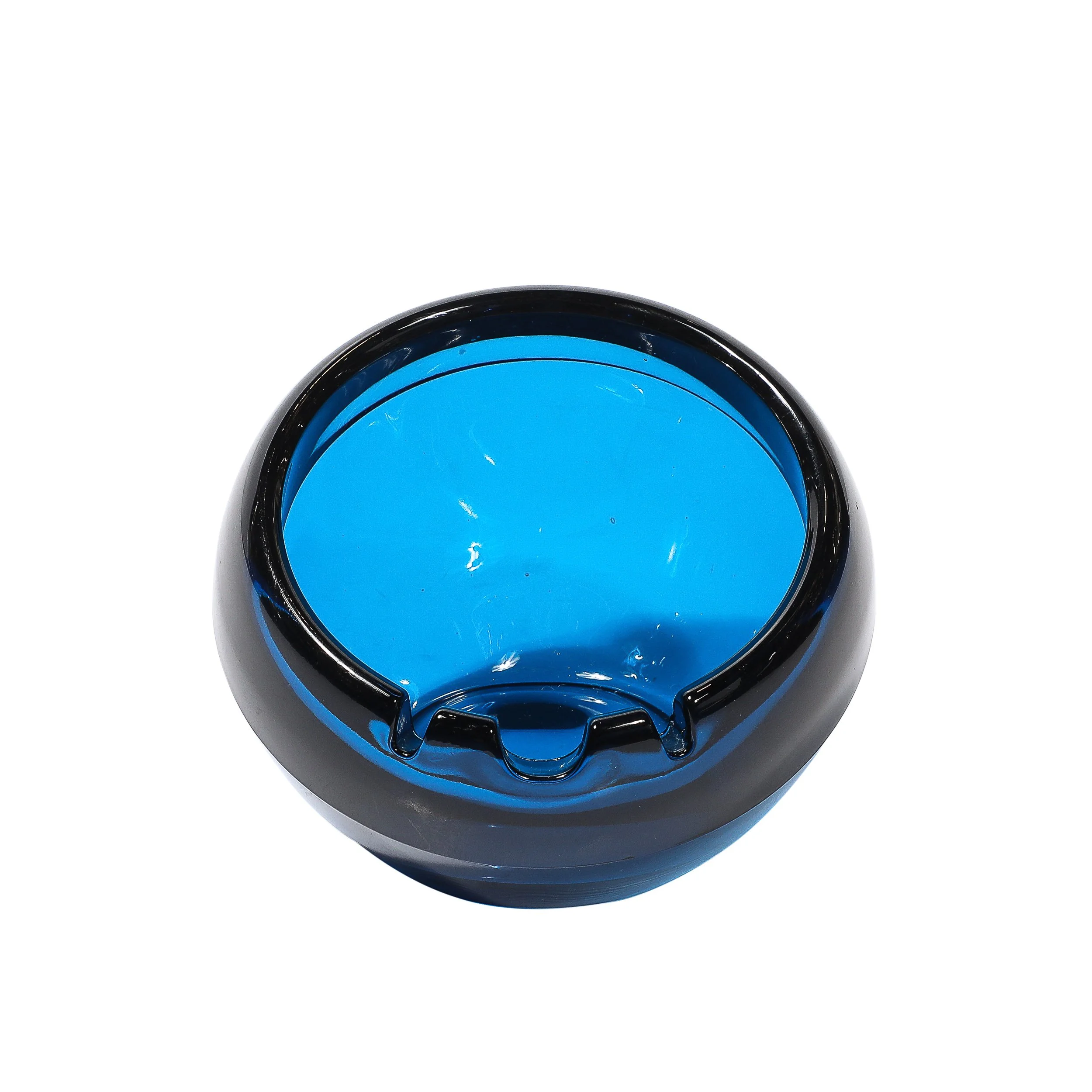 Mid-Century Modernist Hand-Blown Murano Cobalt Blue Glass